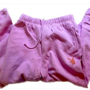 pink pacsun play boy sweatpants